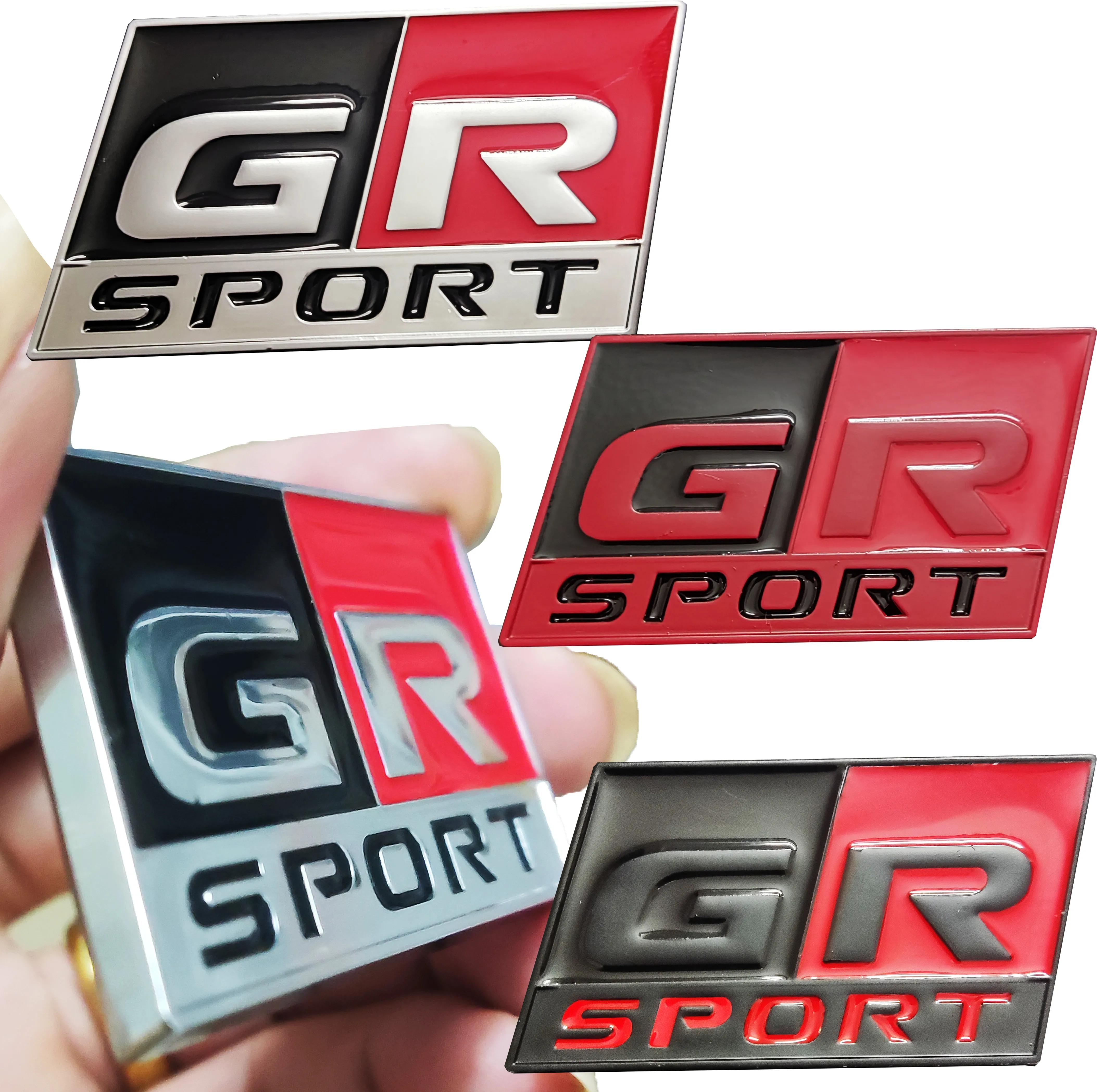 GR Sport metal car sticker badges for Toyota Prado 86 HV Yaris RZ RC RS C-HR Corolla Prius Harrier Camry Tacoma Venza RAV4