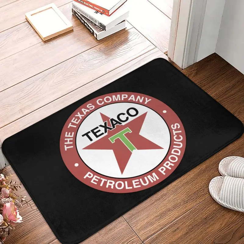 Custom Texaco Funny Birthday Vintage Gift Front Door Mat Anti-Slip Outdoor Absorbent Doormat Floor Bath Entrance Rug Carpet