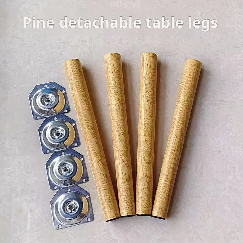 4 Pieces Small Table Strong And Durable Solid Wood Table Legs Furniture Replacement Parts Diy Desk Bedside Table Solid Wood Legs
