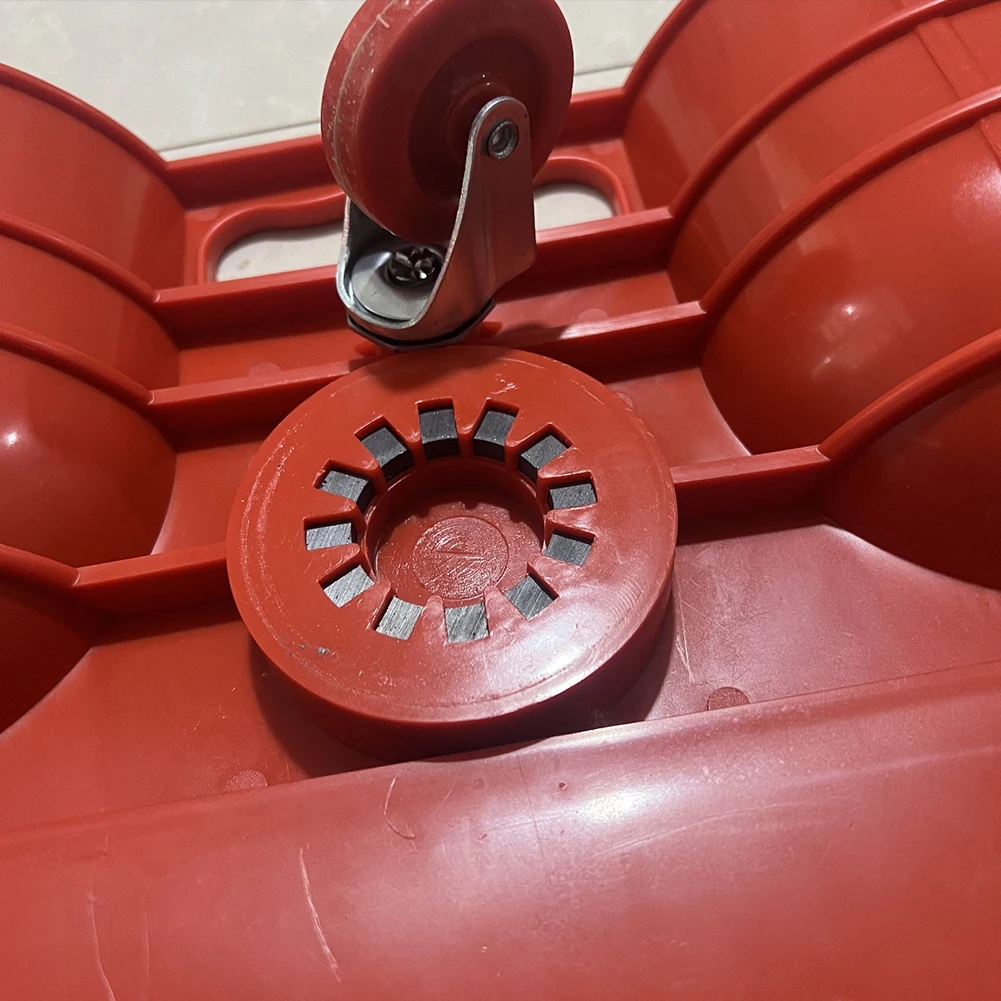Carrinho de joelho com cinco rodízios giratórios para reparo de automóveis e projetos DIY, estrutura de alto impacto com bandeja de ferramentas