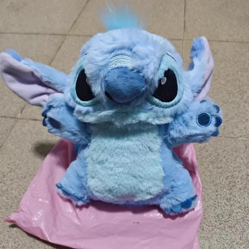 20CM Disney Lilo & Stitch Pencil Box Anime Plush Toy Lovely Stitch Hand Puppet Desktop storage Children's Birthday Creative Gift