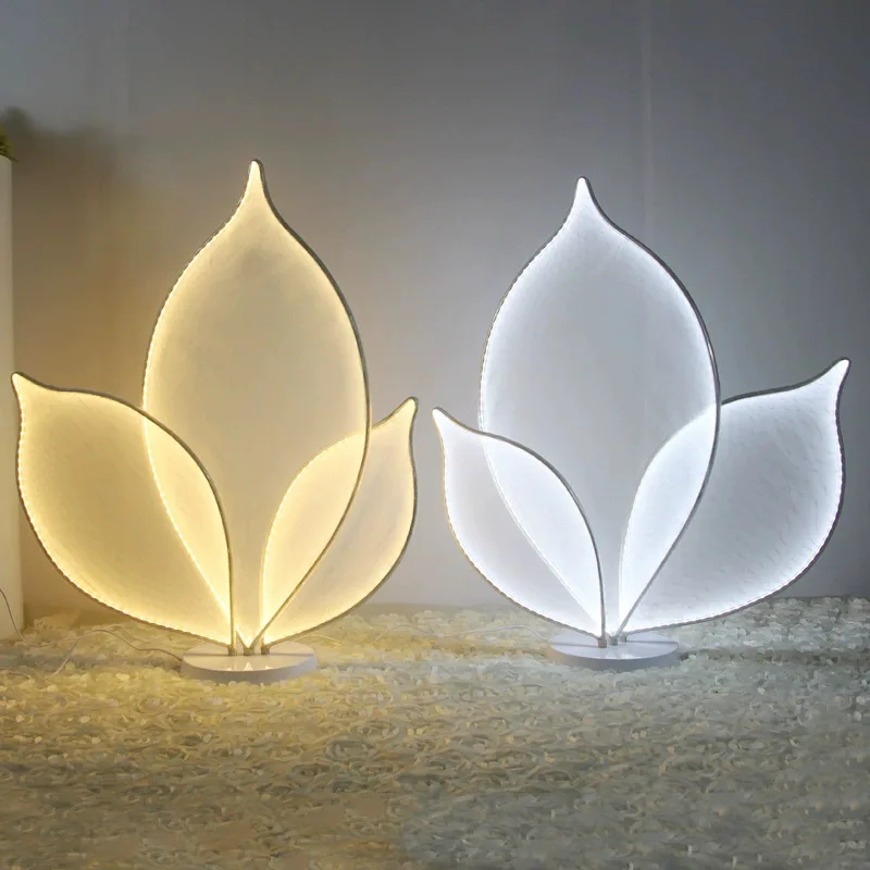 Decor 3pcs LED Fabric Lotus Leaf Light for Weddings Parties Christmas Shop Window Lighting Glowing Leaves Romantic Wedding Stage