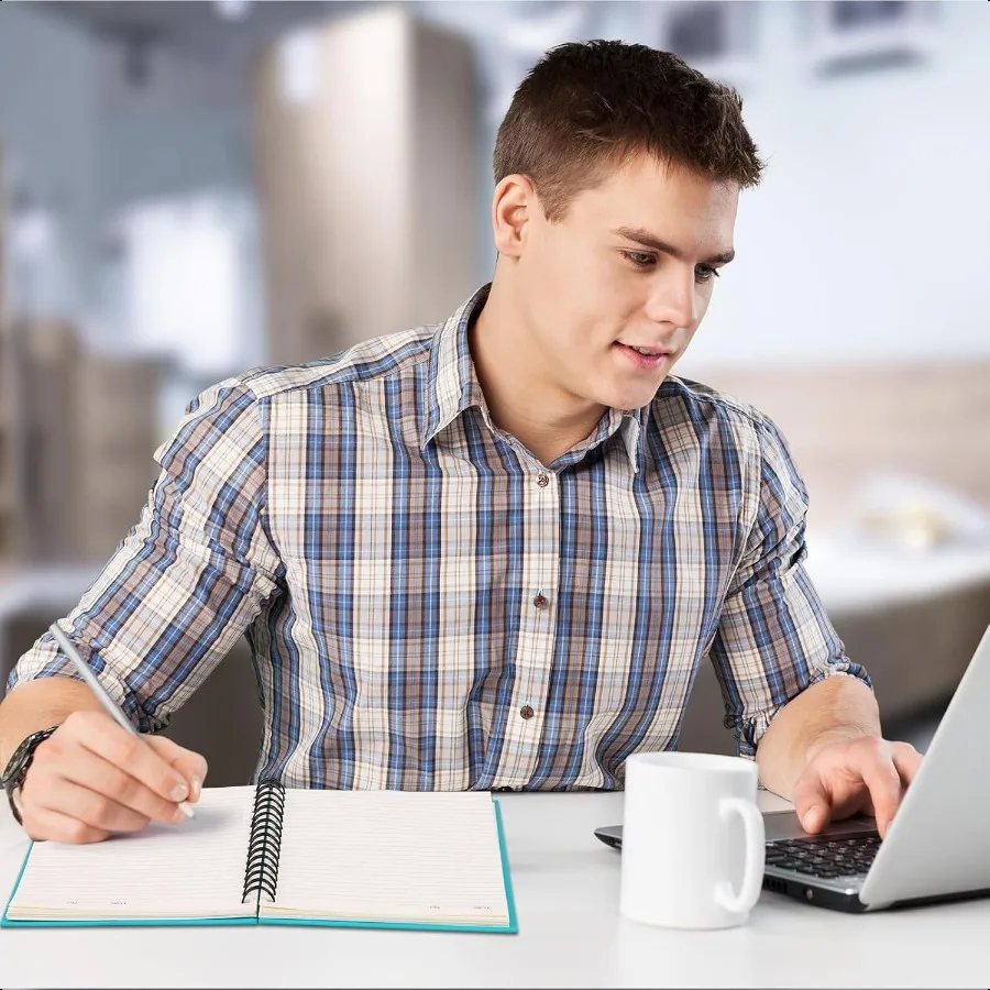 Cuaderno espiral de tapa dura para trabajo, cuadernos en espiral A5, 160 páginas, 5,5x8,5 pulgadas, diario pequeño para la escuela y regalos, colores surtidos, 6 uds.