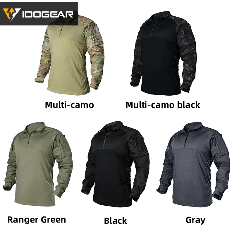 IDOGEAR-camisa táctica BSR, ropa de combate BDU con coderas, ligera elasticidad, transpirable, 3115