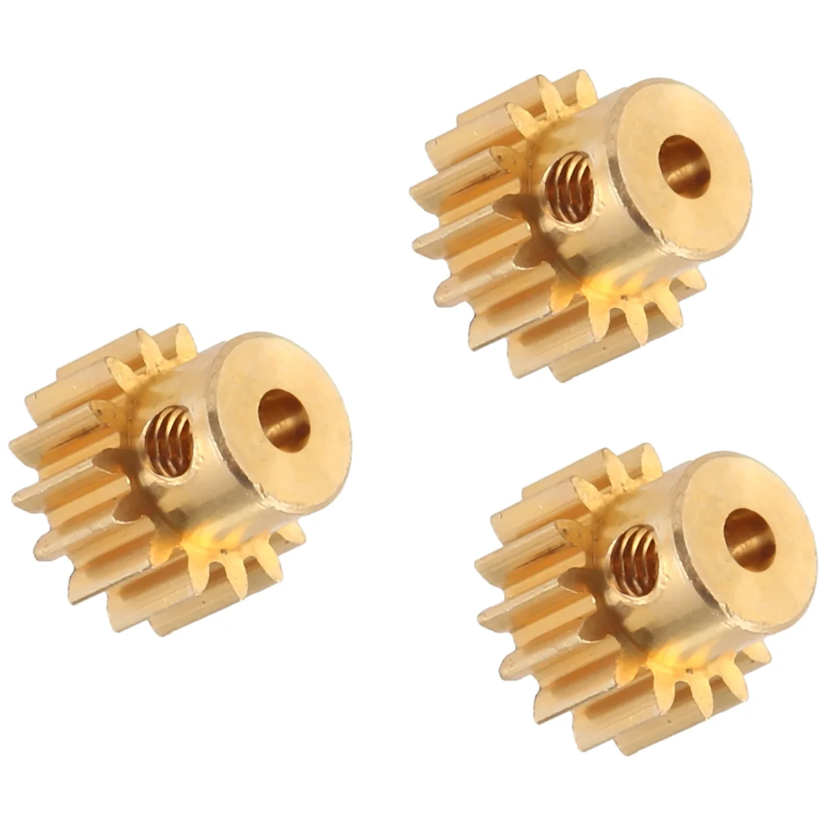 3PCS 3.175mm Shaft Brass Pinion Motor Gear 32DP 48DP 64DP M0.8 for 1/10 1/8 RC Car 3650 3660,15t