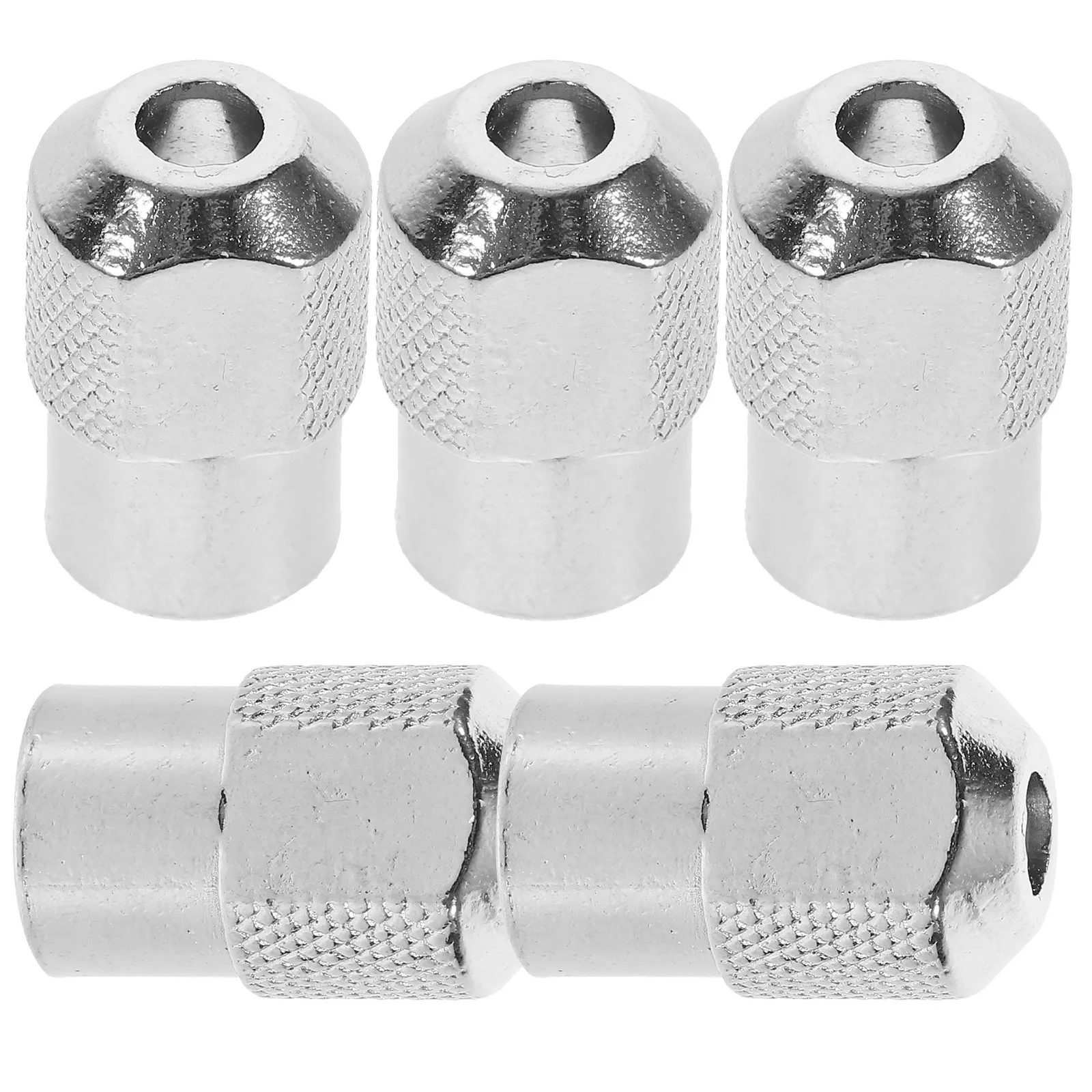5Pcs M8x0.75 Metal Nuts for Electric Wrench Zinc Alloy Reliable Tightening Nuts Stylish Silver Electric Grinding Machine