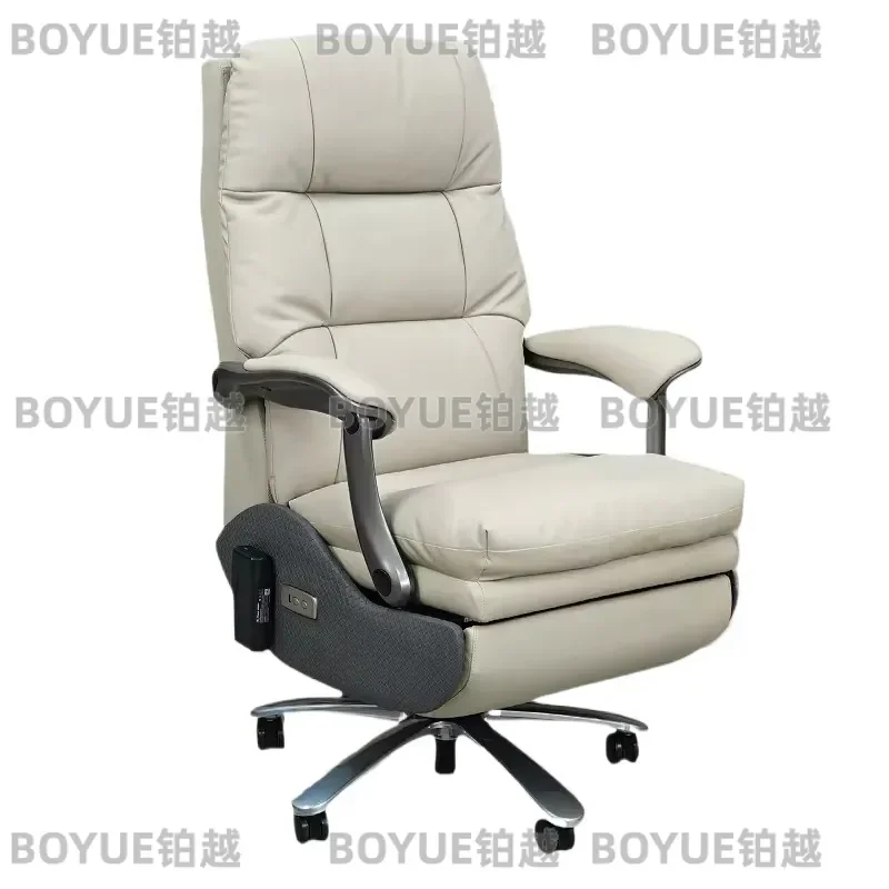 Smart Electric Leather Office Chair Ergonomic Reclining Executive Boss Seat for Home Study Comfortable Computer Gaming Desk