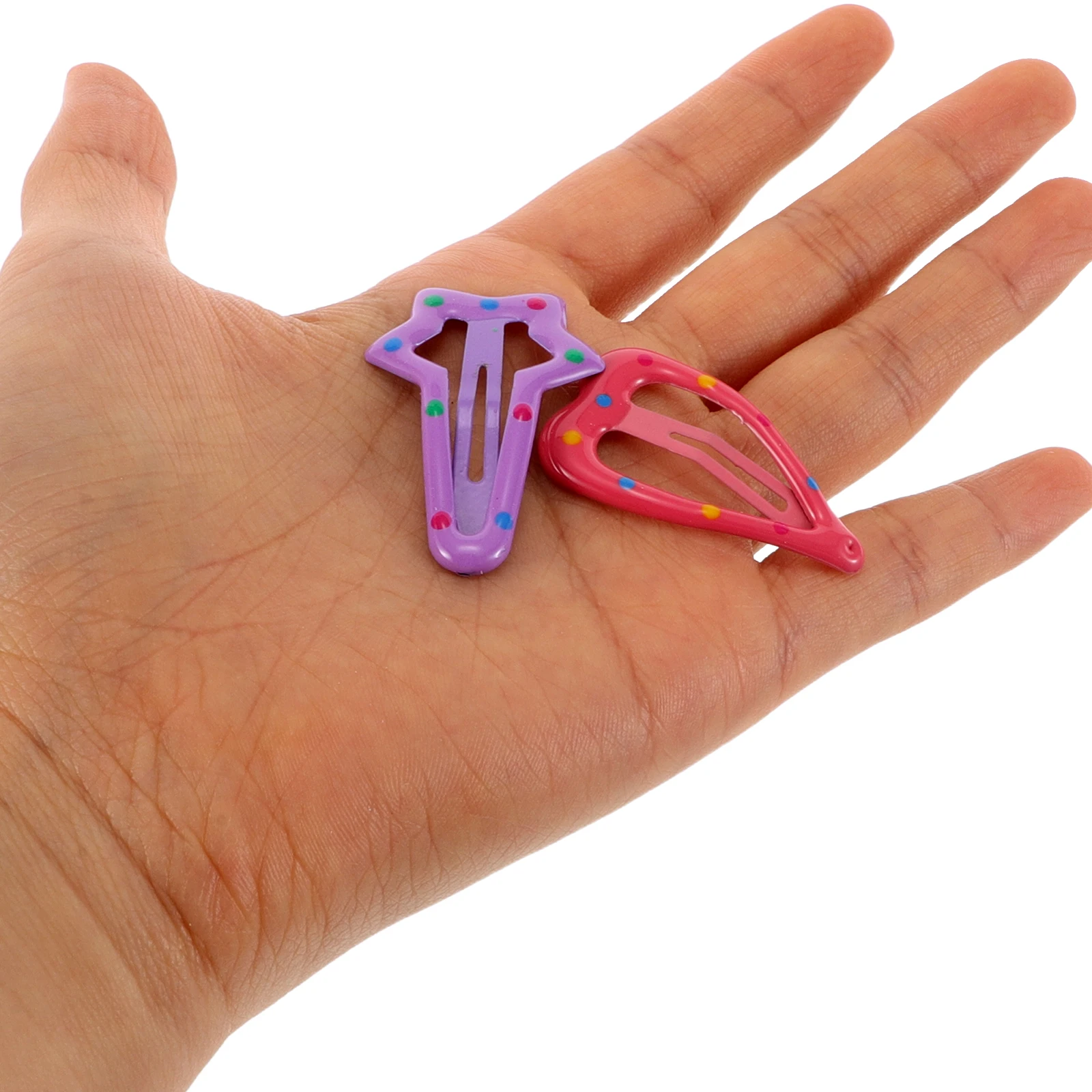 

30pcs Children'S Hairpins Kawaii Star Snap Clips Hollow Five-Pointed Heart Design For Toddler Baby Girls Daily Wear Party