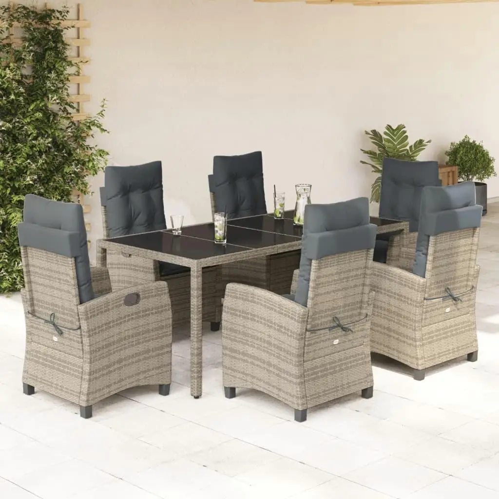 

Stylish Grey and Dark Grey Garden Dining Set Outdoor Furniture for Patio and Balcony