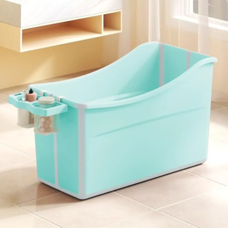 

Collapsible Baby Bathtub Foldable Bathtub for Toddler Portable Large Foldable Bath Tub Bathtub for Petite with Thermometer and