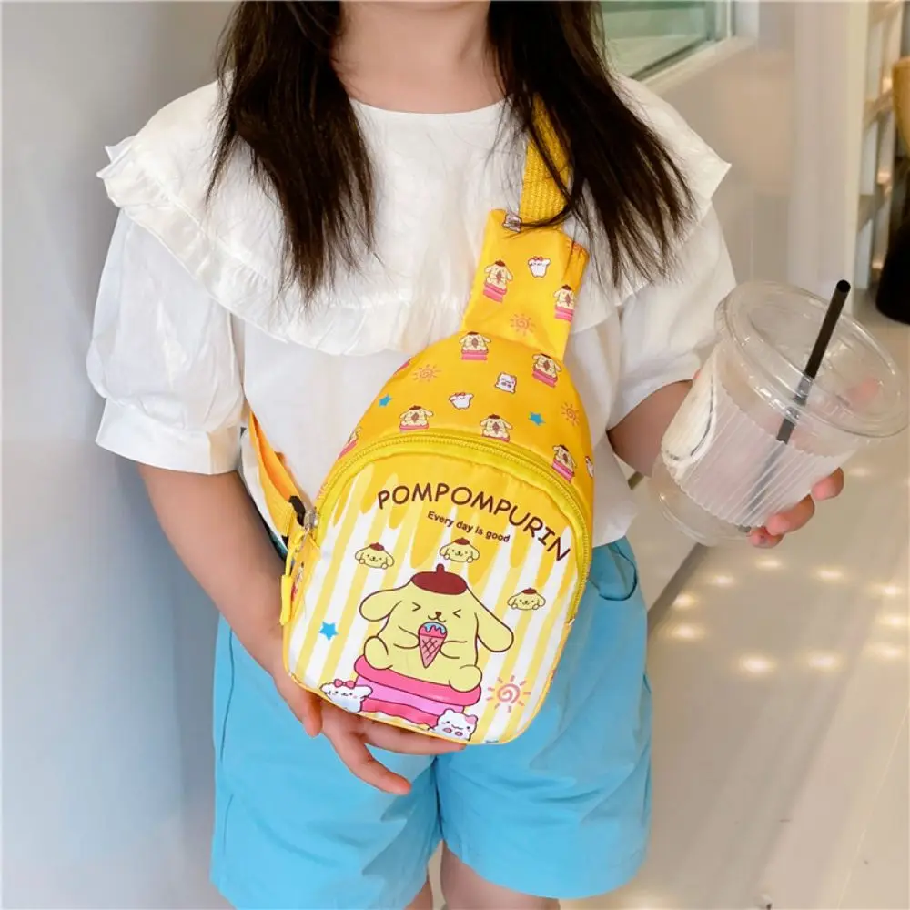Hello Kitty Children Chest Bag Sanrio figure Kuromi Cute Coin Purse Shoulder Bag Boy Girl Cross Body Bag Fashion Messenger Bag image 4