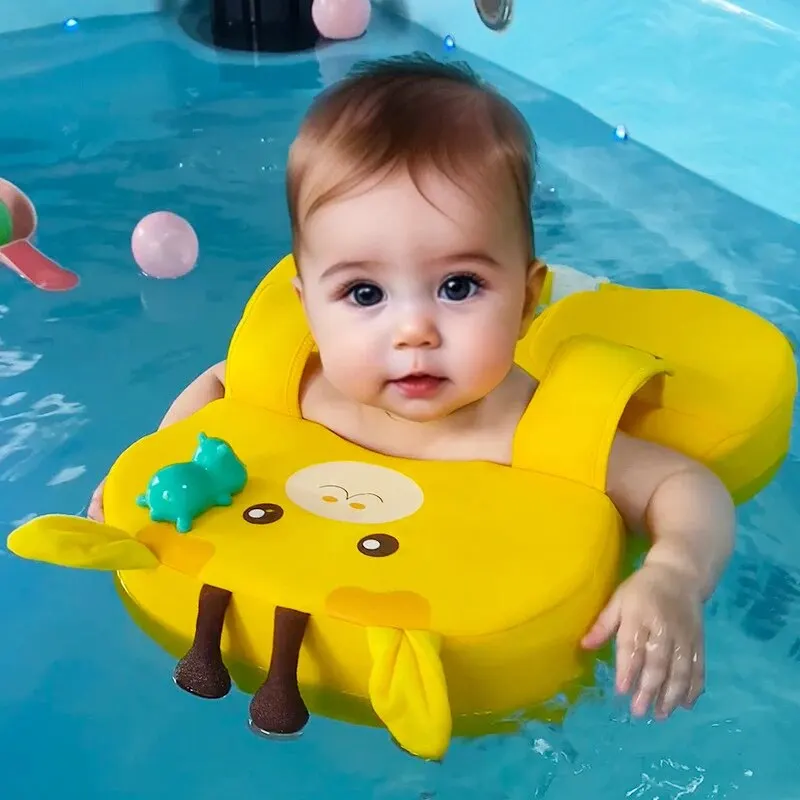 Kolam renang bayi tidak dapat ditiup, cincin apung bayi sempurna untuk balita dan anak-anak usia 6-36 bulan