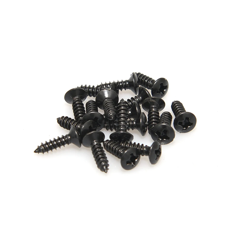 50pcs/lot Electric Guitar Bass Screws For Pickguard Back Plate Mount 3*12mm DIY Luthier Tool Pickguard Screws