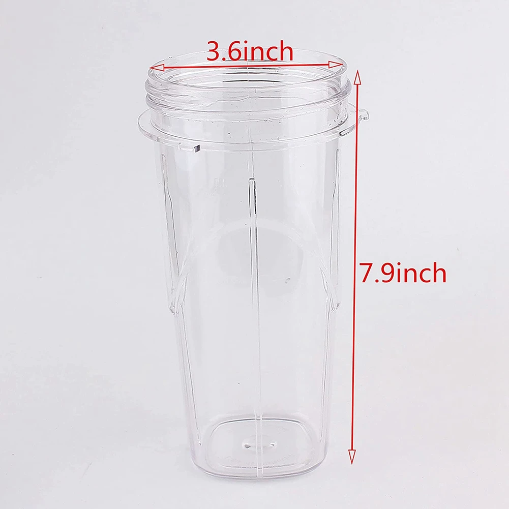 뒤집힌 뚜껑이 있는 교체용 믹서기 컵, 프로 1200W 블렌더 액세서리와 호환, 24Oz, 2 팩