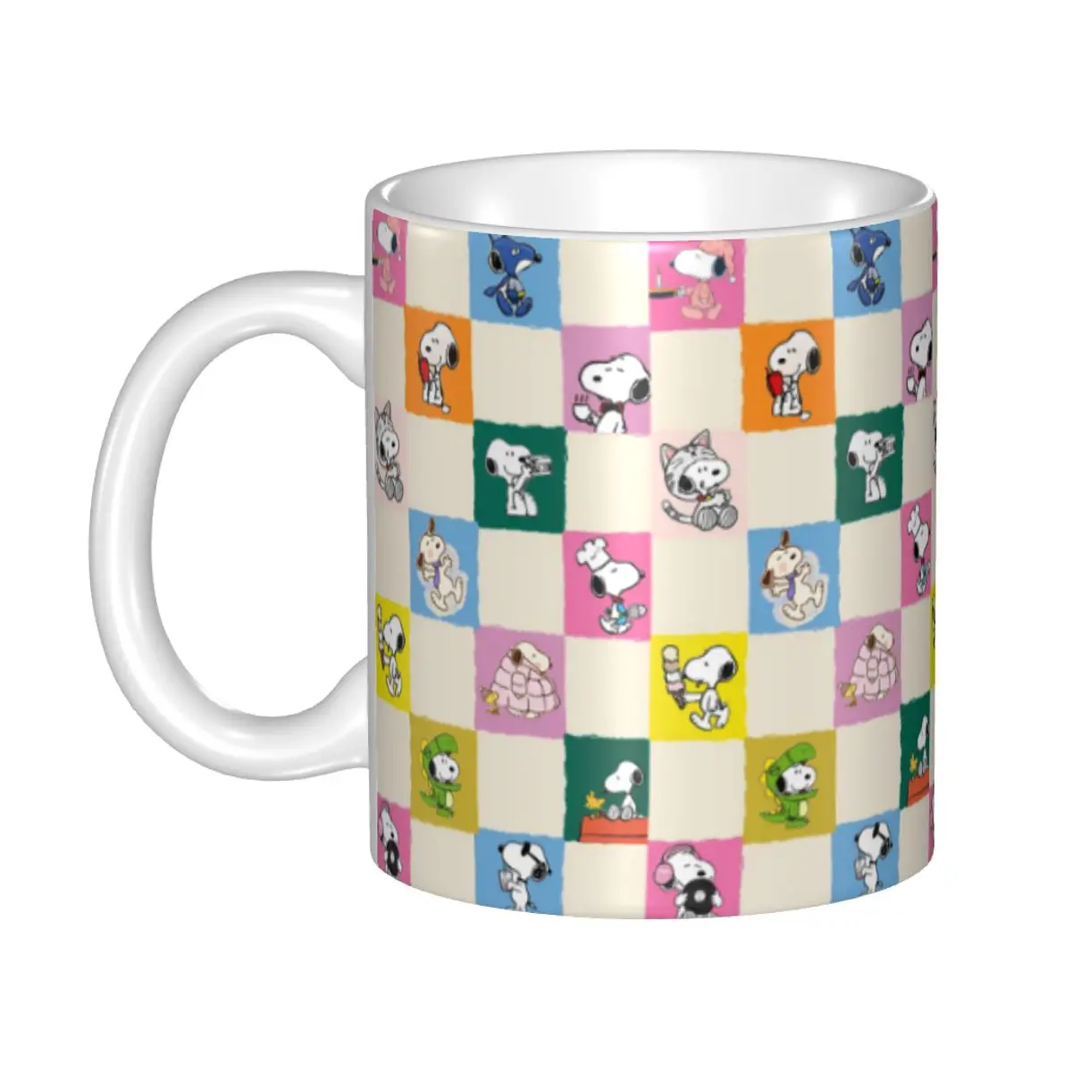 

DIY Manga Snoopy Woodstock Cartoon Dog Ceramic Mug Personalized Coffee Cup Creative Gift