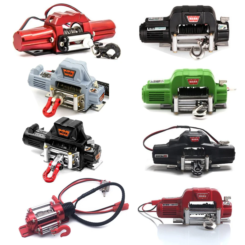 

All-metal Bumper Electric Winch for 1/10 RC Crawler Car Traxxas TRX4 Defender Bronco AXIAL SCX10 90046 RC4WD D90 KM2 VS4 JIMNY