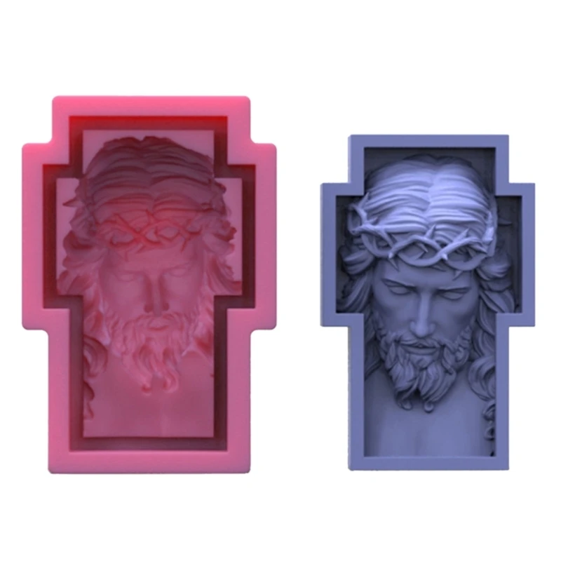 

Man Head Statue Decoration Silicone Mold Epoxy DIY Decoration Making Soap Melt Resin Christmas Home Decorations