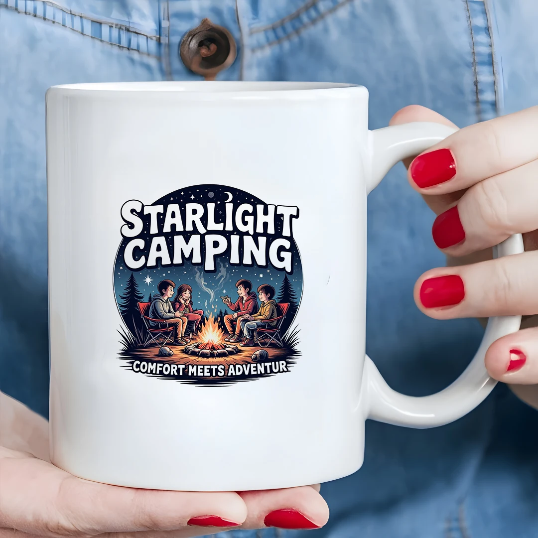 

Starlight Camping Cartoon Mug + Outdoor Leisure Set - Perfect Christmas Gift for Family Gatherings