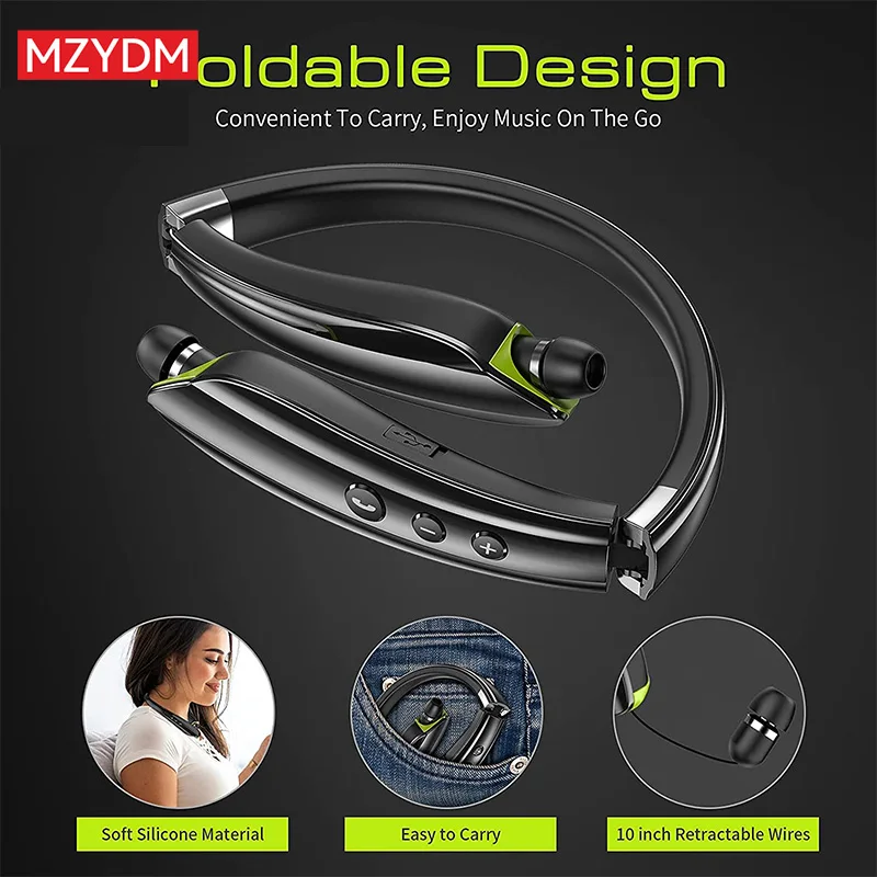 

Беспроводная гарнитура с шейным ремешком, Bluetooth-наушники 990, спортивные наушники с шумоподавлением, Hi-Fi стерео бас-гарнитура, водонепроницаемая