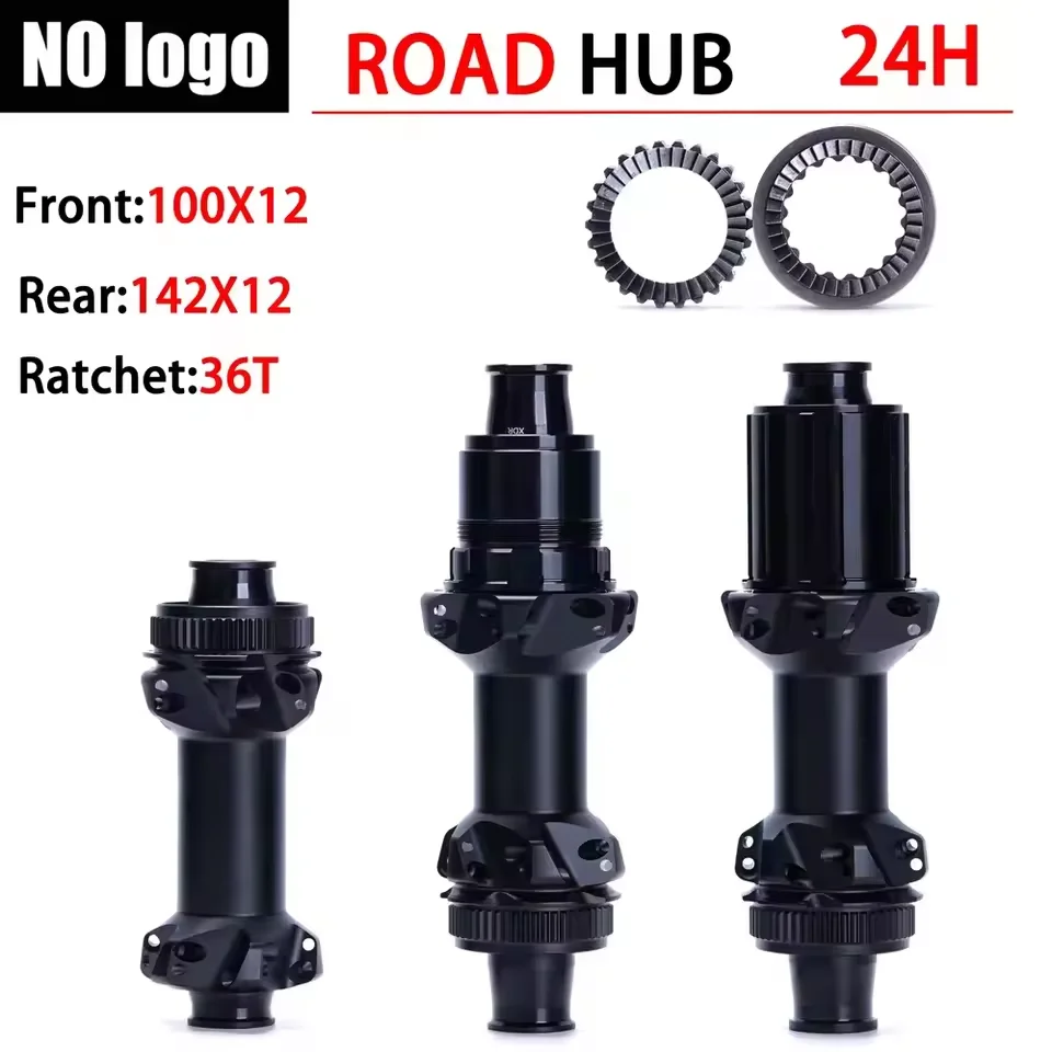 

No Logo Bicycle Road Bike Hub Ultra Light 345g Central Locking Disc 24 Hole Ratchet 36T Straight Hub Gravel Bicycle Disc Brake