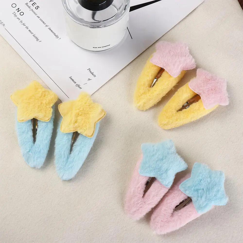 

Cute Minimalist Style Plush Star Hair Clip Hair Accessories Headdress Plush BB Hairpins Ornament Sweet Fluffy Barrettes Daily