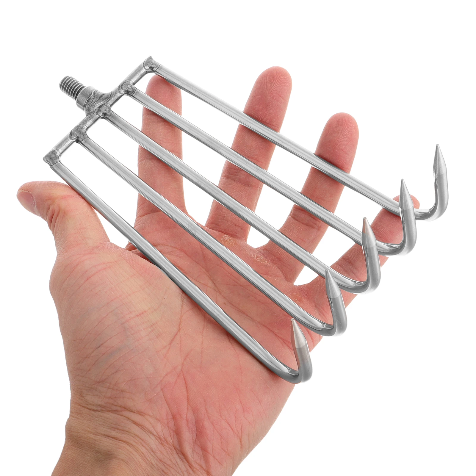 

Fishing Rake Water Plants for Leaves Lawns Heavy Duty Hoe Lawns Leaf Lawn for Picking up Leaves Grass Clippings Garbage Silver