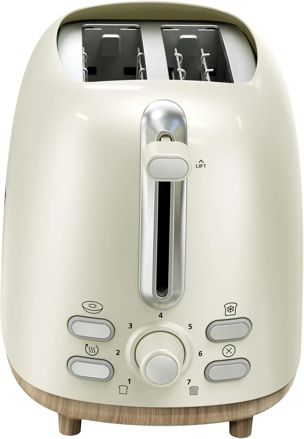 

2-Slice Toaster with Wide Slots for Bagels, Compact Countertop Appliance for Oat Milk Bread, Easy-to-Use Kitchen Toaster with