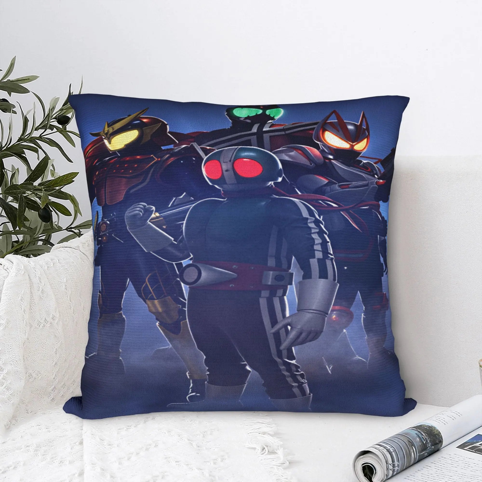 Kamen Riders Pillow Case  Soft Pillow Cover Fashion Pillowcases For Living Room Bed Chair