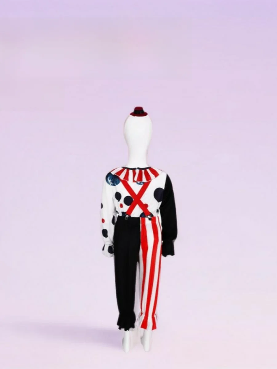 

Новый костюм на Хэллоуин, козельный клоун, ролевая одежда, сценический костюм, полиэстер, дизайн, пятно в крови