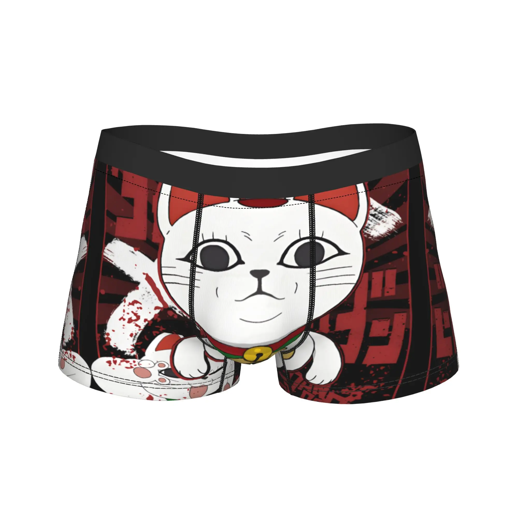 

Мужское нижнее белье Cat Dandadan, мягкие трендовые трусы-боксеры с принтом, шорты-транки, трусы больших размеров