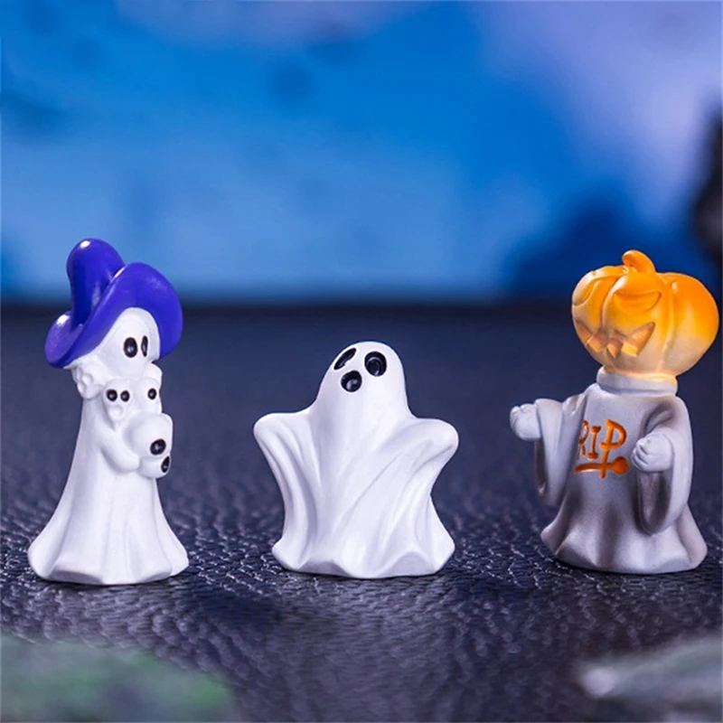1Pc Kawaii Halloween Decoration Mini Desk Ornament Halloween Miniature Accessories Car Interior Accessories Party Gift for Kids