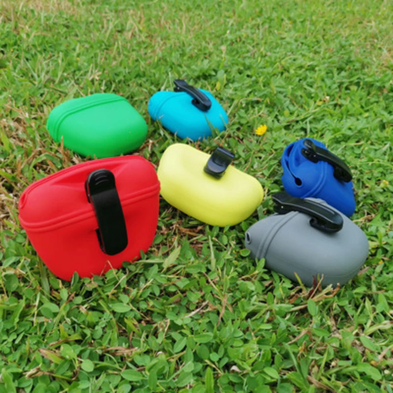 Dog Training Bag Silicone Snack Bag Outdoor Pet Waist Bag Portable Food Waist Bag Portable Treat Bait Feed Puppy Pet Articles