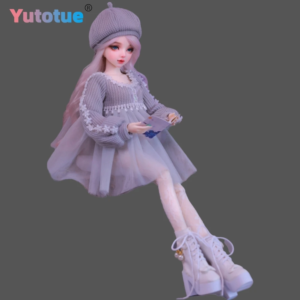 

YUTOTUE 56 см высота кукла для девочек с модным комплектом одежды вьющиеся волосы парик ручная роспись макияж большая кукла BJD игрушка