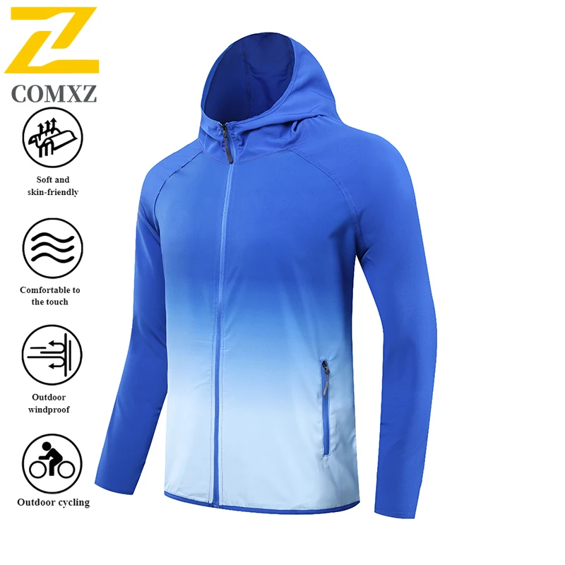 

Men's UV Protection Hoodie Jacket Gradient UPF50+ Long Sleeve Skin Coat for Cycling Fishing Urban Outdoor Sunscreen clothing2025