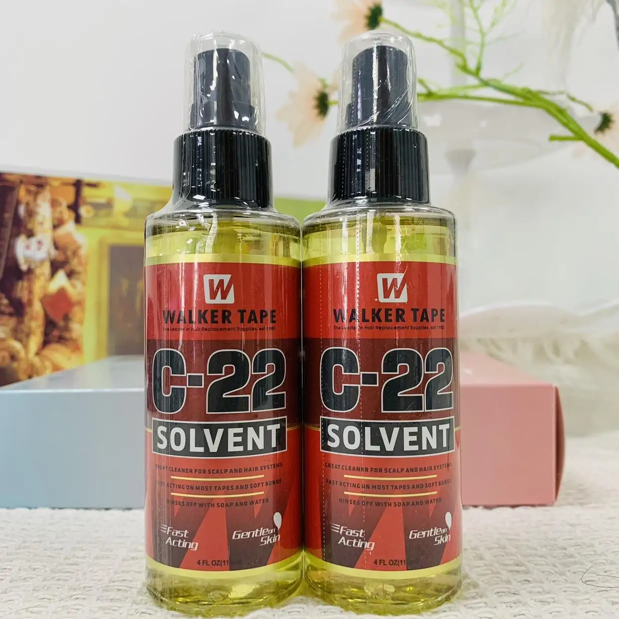 C-22 Adhesive Solvent Remover Spray for Lace Wigs Walker Tape Double Sided Adhesive Tape Extension Remover Spray 4OZ