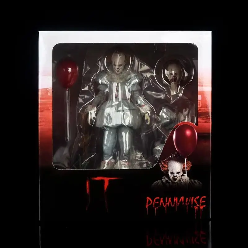 Movie It Pennywise Clown Figure Two Versions With Interchangeable Head Collectible Desktop Pc Case Ornament Halloween Adult Gift view 6