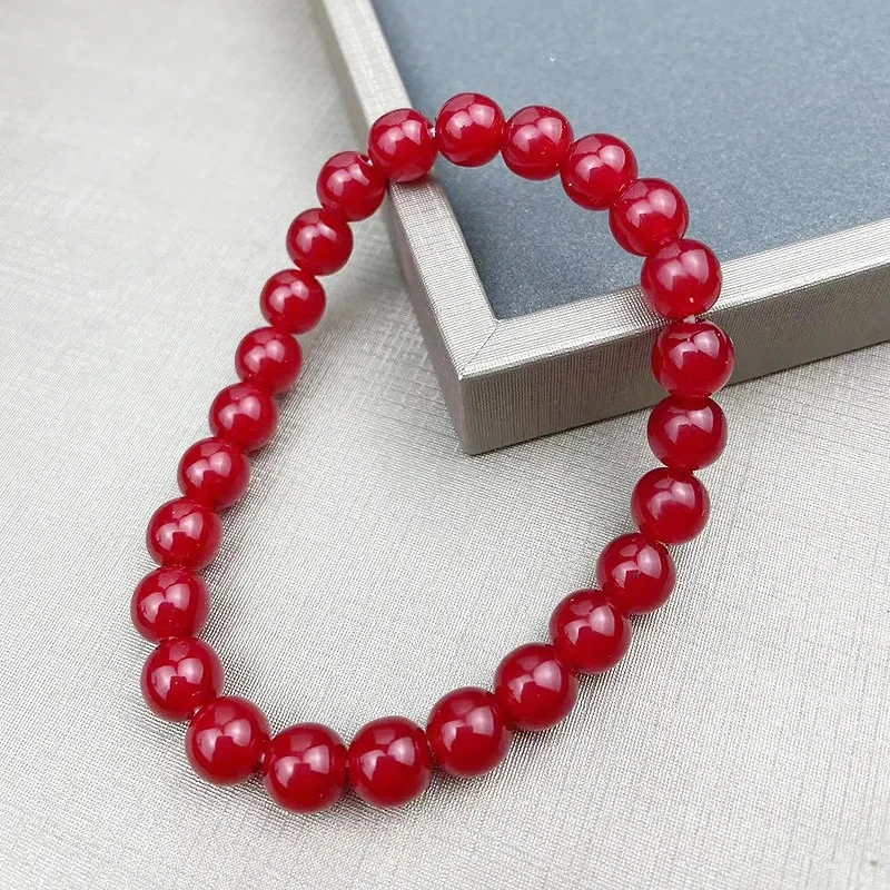 official-website Tiki 2 rupee item Fashion 8mm Imitation Pearl Red Bracelet Femme For Women Wedding Valorant Manga Fine Quality