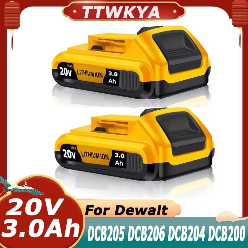 

DCB200 20V Battery Compatible with dewalt power Tools 20v 3Ah rechargeable electric tool Lithium batteries 20V 18Volt 18v 3.0Ah