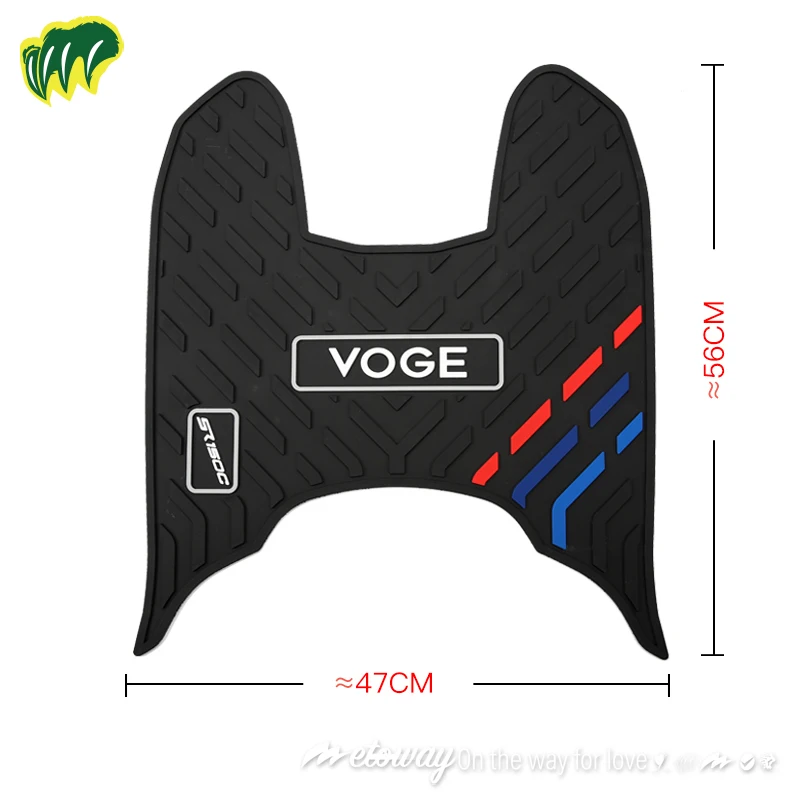 For VOGE SR150C Pro LX150T-36 Rubber Foot Skid Pad Floor Mat Carpet Motorcycle Mats Pedal Anti-skid Water Proof High Fit