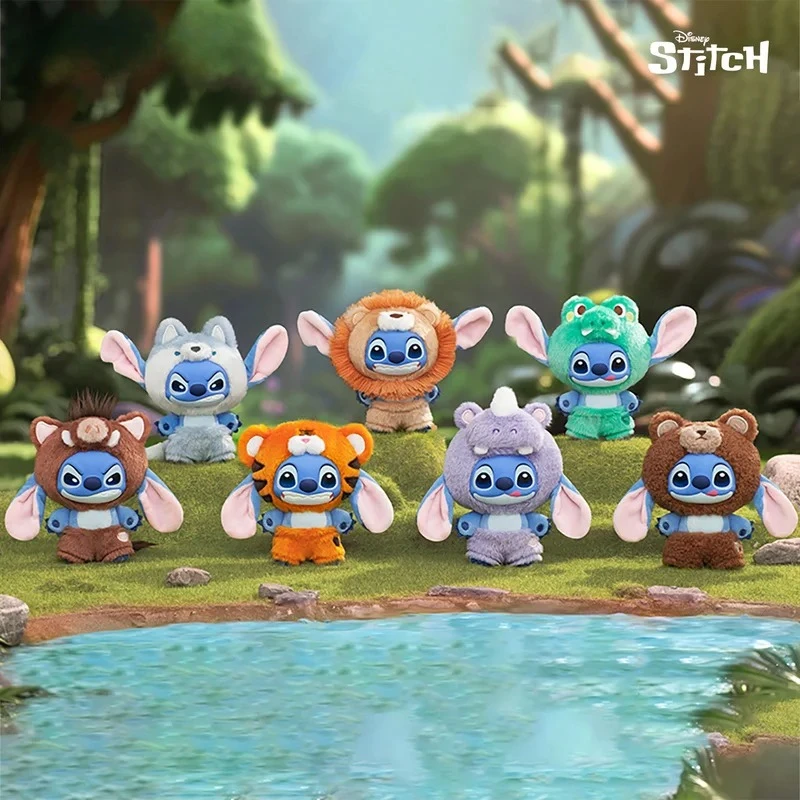 

Новый хит Disney Stitch Wild Animal Series виниловая плюшевая загадочная коробка стежка кукла Kawaii кулон модные игрушки орнамент рождественские подарки
