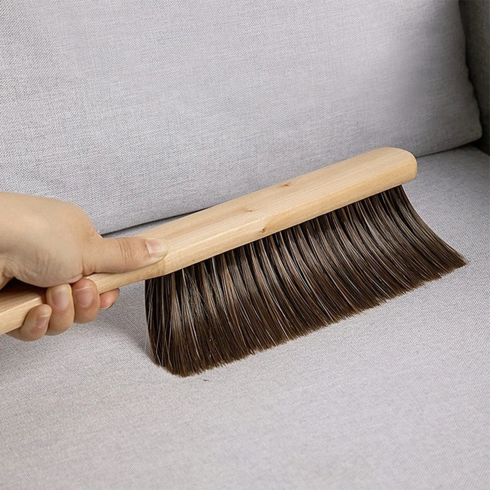 1pc Fireplace Brush 36cm Wooden Handle Shape Brush Head Fireplace Fire Hearth Fireside Edge Seam Brush Household Cleaning Tools