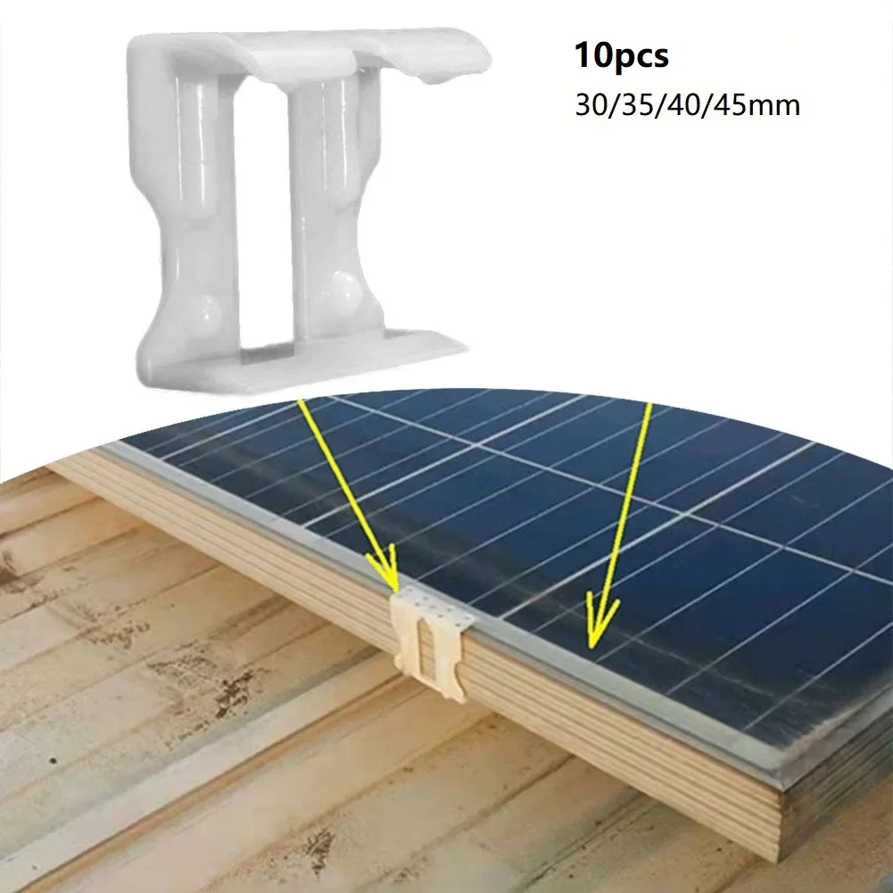 10pc Solar Panel Frame Water Drain Clips ASA Material Water Guide Buckle PV Panel Module Water Guide Dust Removal Clip Buckle