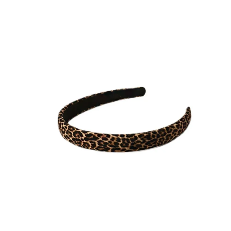 Leopard print headband European and American fashion ins wind headband Hong Kong style fashion headband