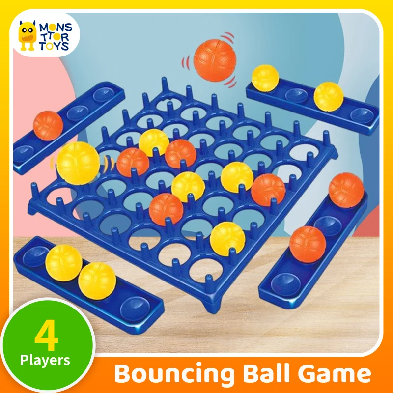 Children Education Toy Party Game Bouncing ball toy Board Game Stress Relieving Toys 1- 4 Players Competition Family Interaction