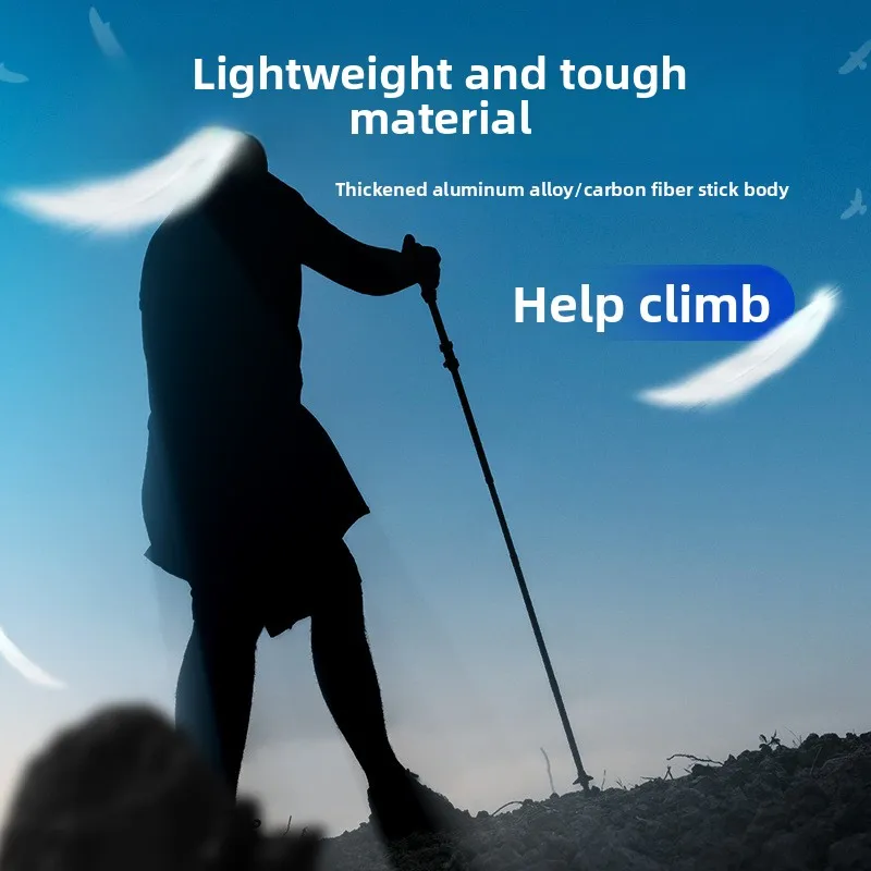 

SHANYUE Aluminum TelescopicCarbon Fiber Carbon Equipment Cane Climbing Ultra Cane Hiking Cane Folding Light Outdoor Hiking