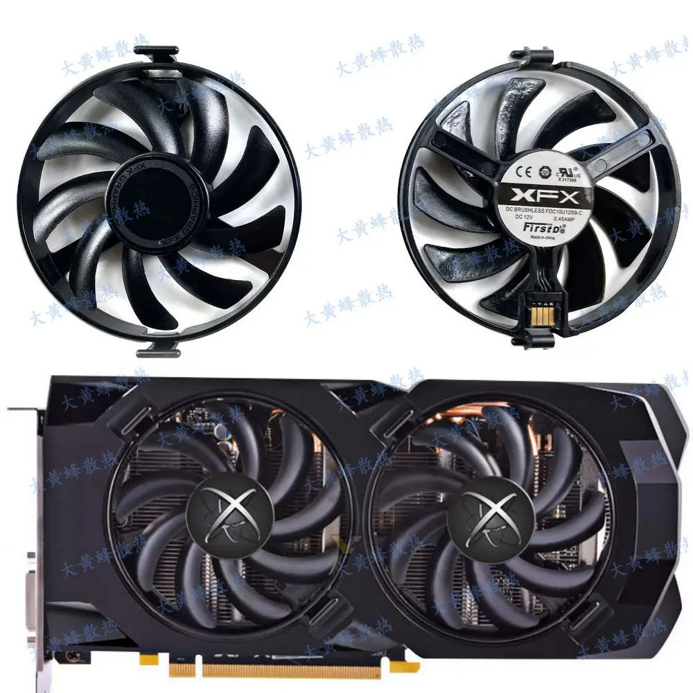 New Cooling Fan for XFX Radeon RX470 RX480 GTR Black Edition Graphics Video Card