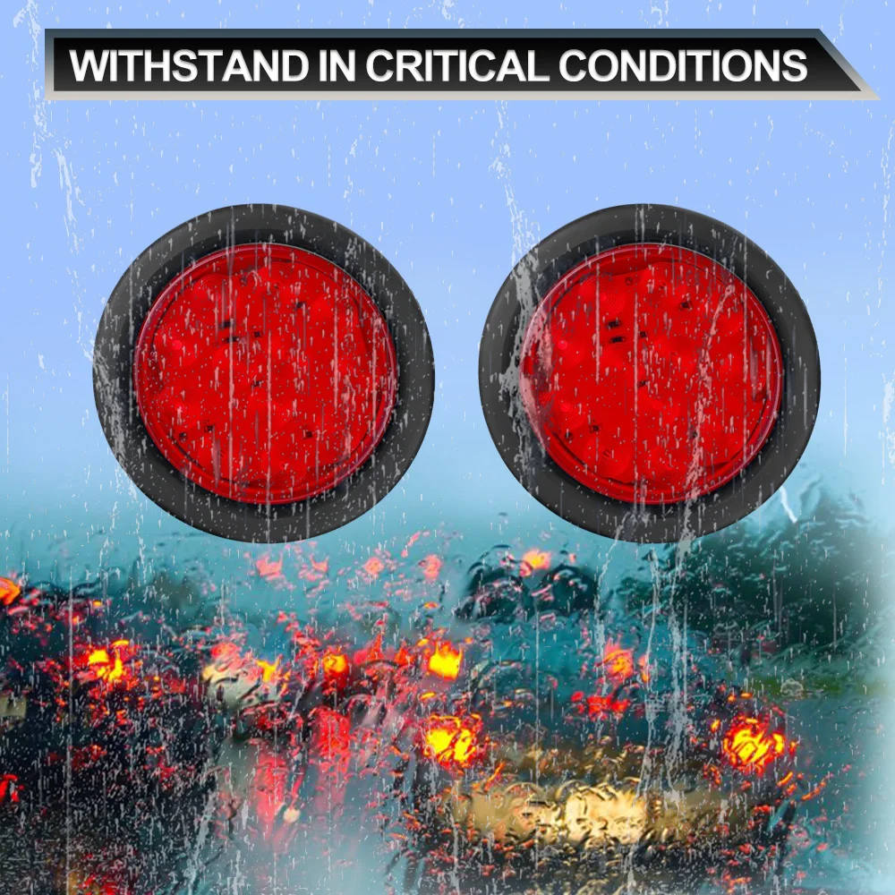 

2 шт., задние фонари для автомобиля, 4 дюйма, IP67