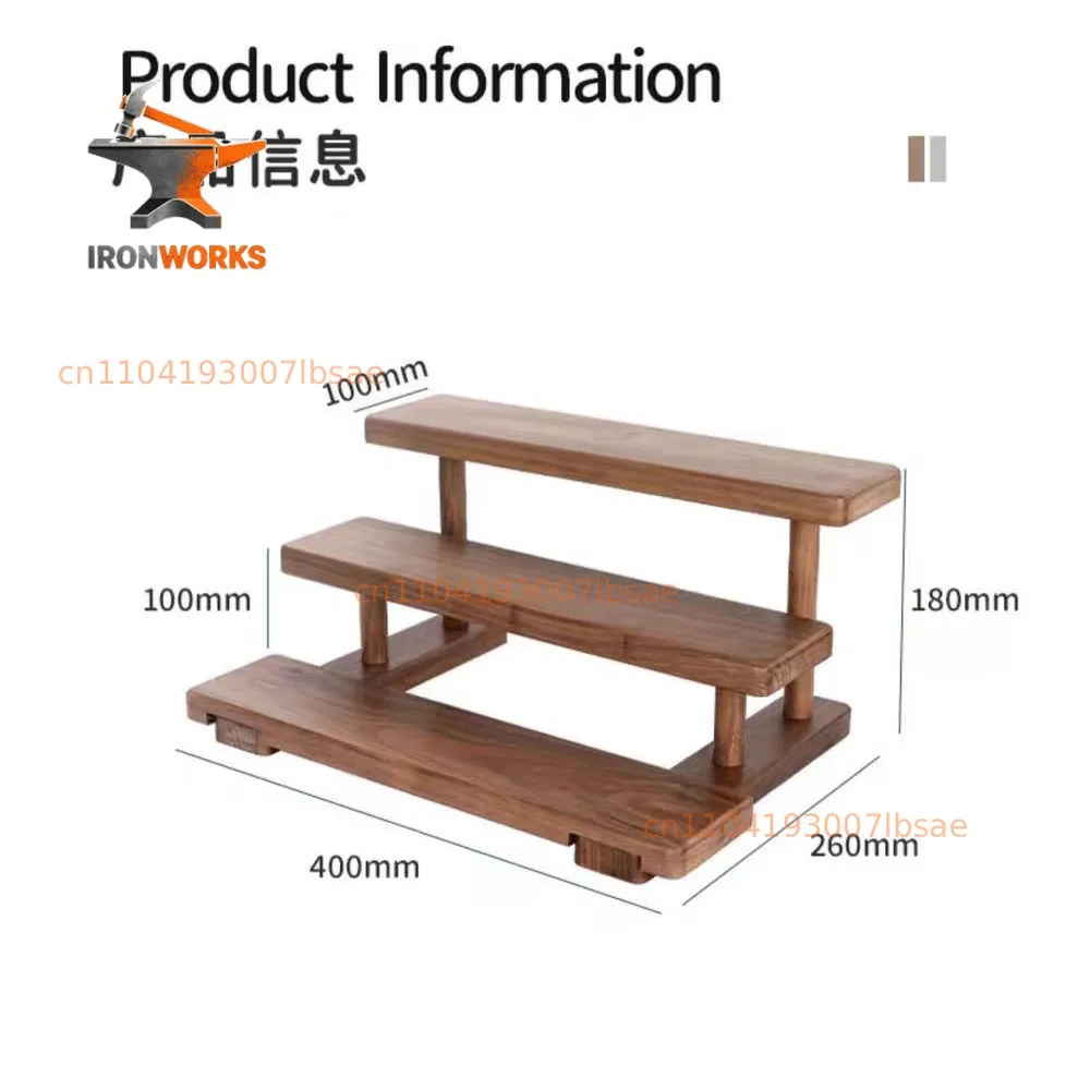 Walnut Shelf Multi-layer Coffee Cup Aromatherapy Perfume Figure Skin Care Products Jewelry Ornament Desktop Storage Rack