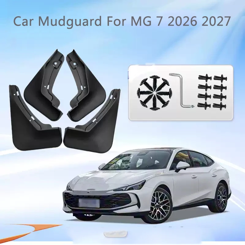 4pcs ABS Car Fender Mud Flap For MG 7 2026 2027 Auto Premium Splash Guard Anti-dirt Wear-resistant Body Protect Accessory