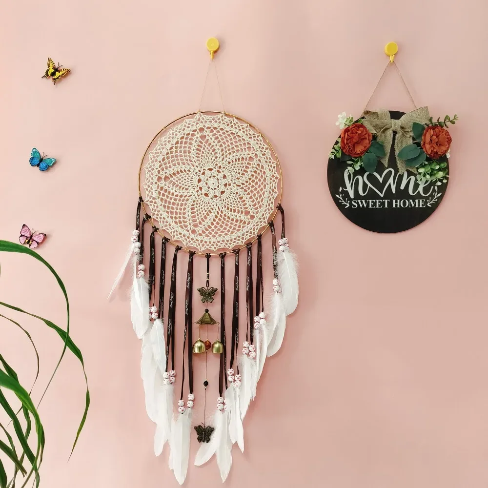 

Love Themed Butterfly Dream Catcher Hanging Wind Chime Handcrafted Home Decorations Crafts Birthday Presents Just For You Gifts